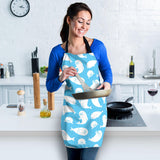Cute White Sea Lion Seals Pattern Adjustable Apron