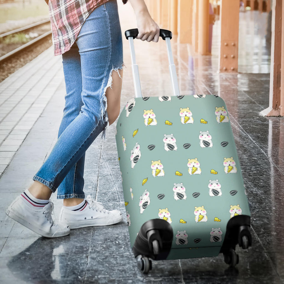 Cute Hamster Cheese Pattern Luggage Covers