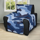 Blue camo camouflage pattern Recliner Cover Protector