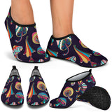 Colorful Mushroom Pattern Aqua Shoes