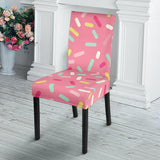 Pink Donut Glaze Candy Pattern Dining Chair Slipcover