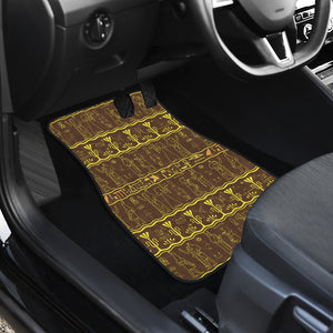 Egypt Hieroglyphics Pattern Print Design 03 Front Car Mats