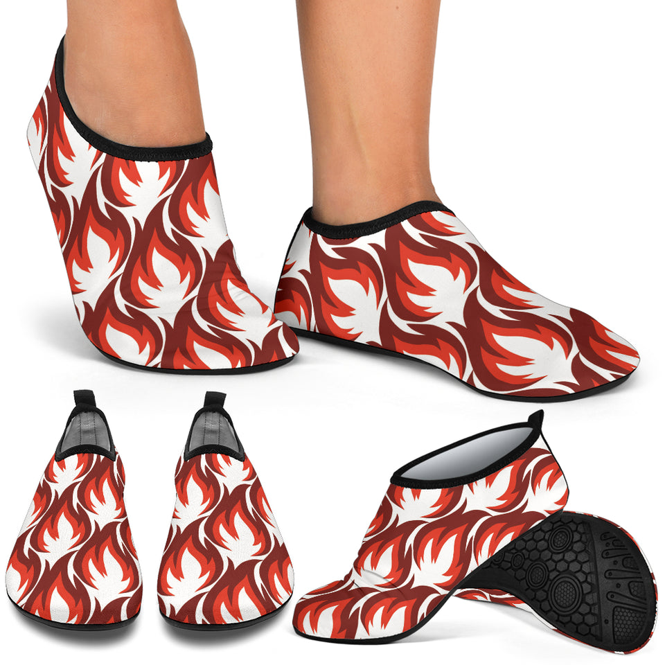 Fire Flame Symbol Design Pattern Aqua Shoes