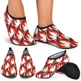 Fire Flame Symbol Design Pattern Aqua Shoes