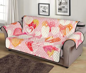 Hand drawn heart design pattern Sofa Cover Protector