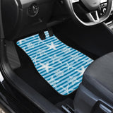 Starfish Blue Blackground Front Car Mats