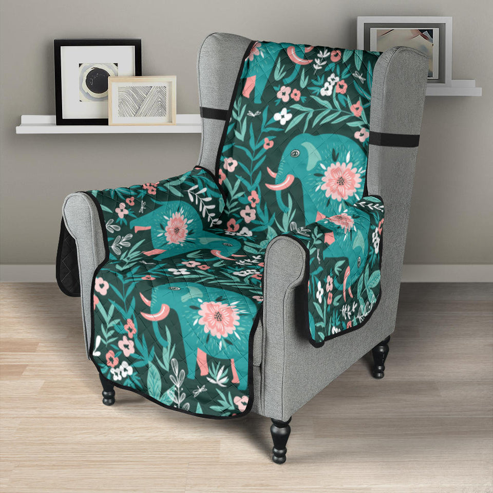 Elephants jungle pattern Chair Cover Protector