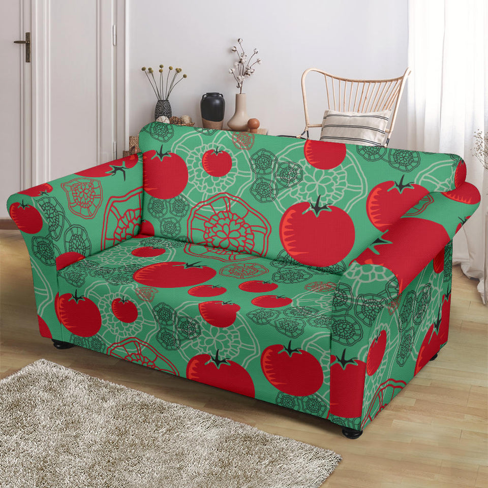 Tomato Design Pattern Loveseat Couch Slipcover