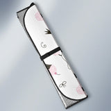 Poodle Dog Rose Cake Pattern Car Sun Shade