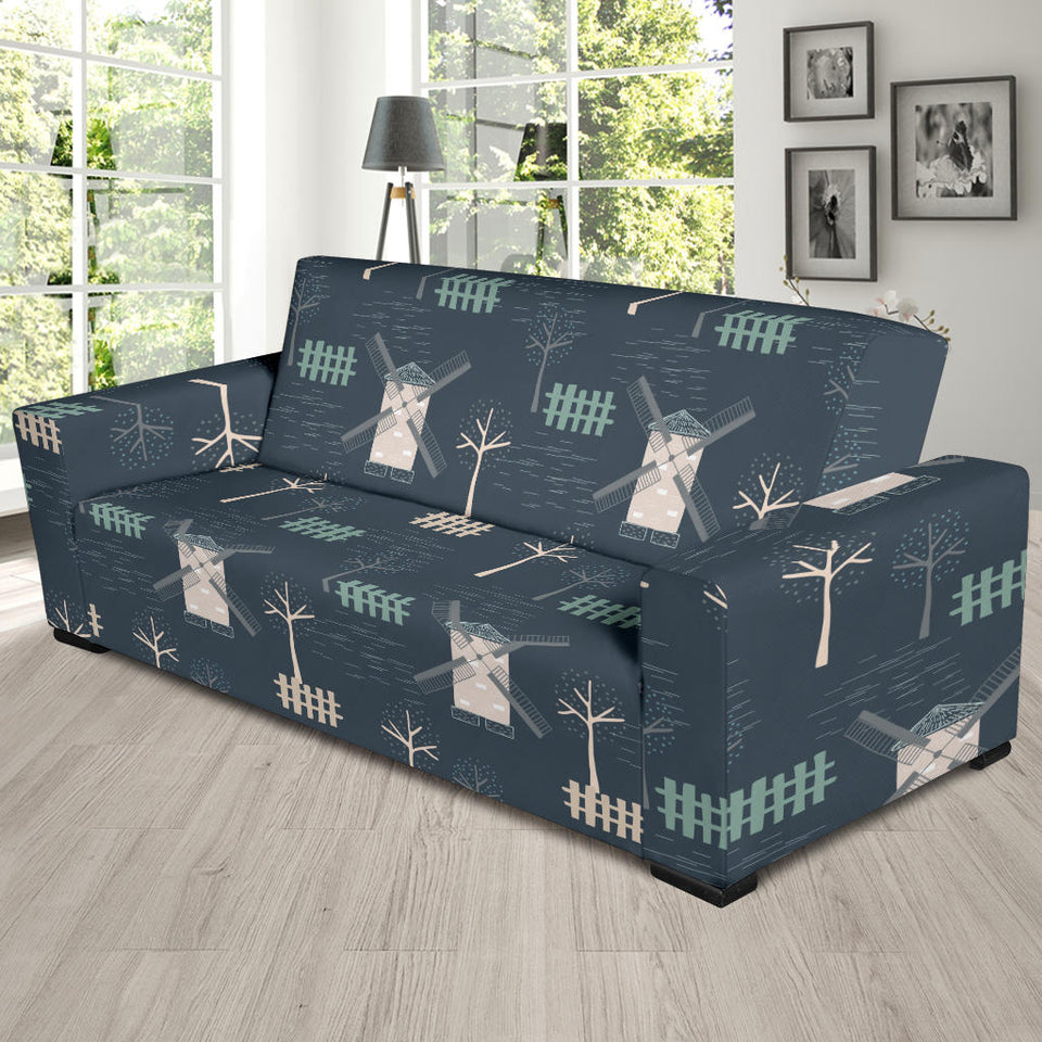 Windmill Tree Pattern Sofa Slipcover