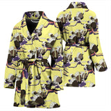 Ostrich Pattern Print Design 04 Women's Bathrobe