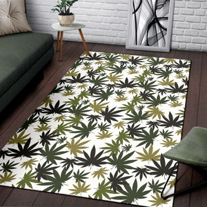 Canabis Marijuana Weed Pattern Print Design 05 Area Rug