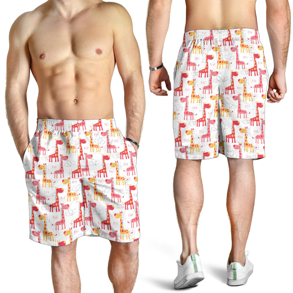 Giraffe Pattern Print Design 03 Men Shorts