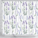 Hand Painting Watercolor Lavender Shower Curtain Fulfilled In US