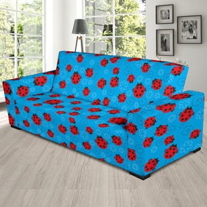 Ladybug Pattern Print Design 02 Sofa Slipcover