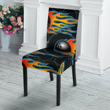 Bowling Balls Flame Pattern Dining Chair Slipcover