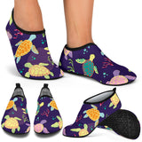 Colorful Sea Turtle Pattern Aqua Shoes