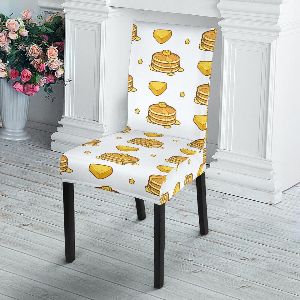 Pancake Pattern Print Design 03 Dining Chair Slipcover