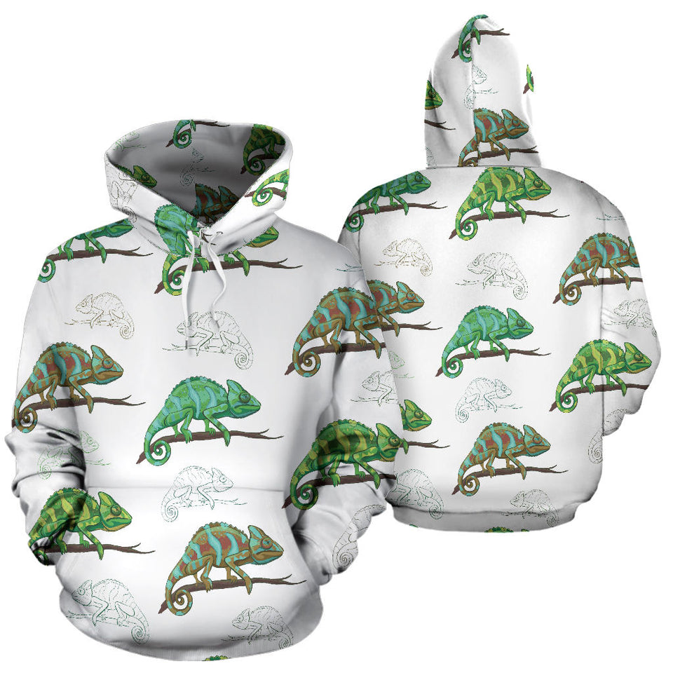 Chameleon Lizard Pattern Men Women Pullover Hoodie