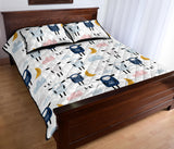 Cute sleeping sheep moon cloud pattern Quilt Bed Set