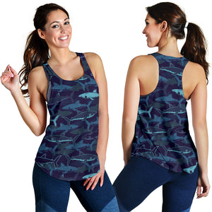 Shark pattern Women Racerback Tank Top