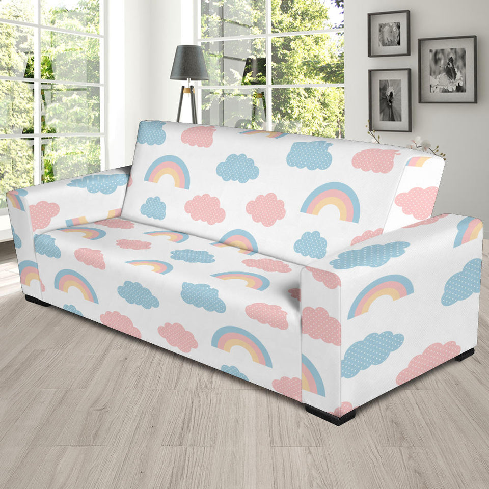Cute Rainbow Clound Pattern Sofa Slipcover