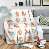 Cute Kangaroo Pattern Premium Blanket