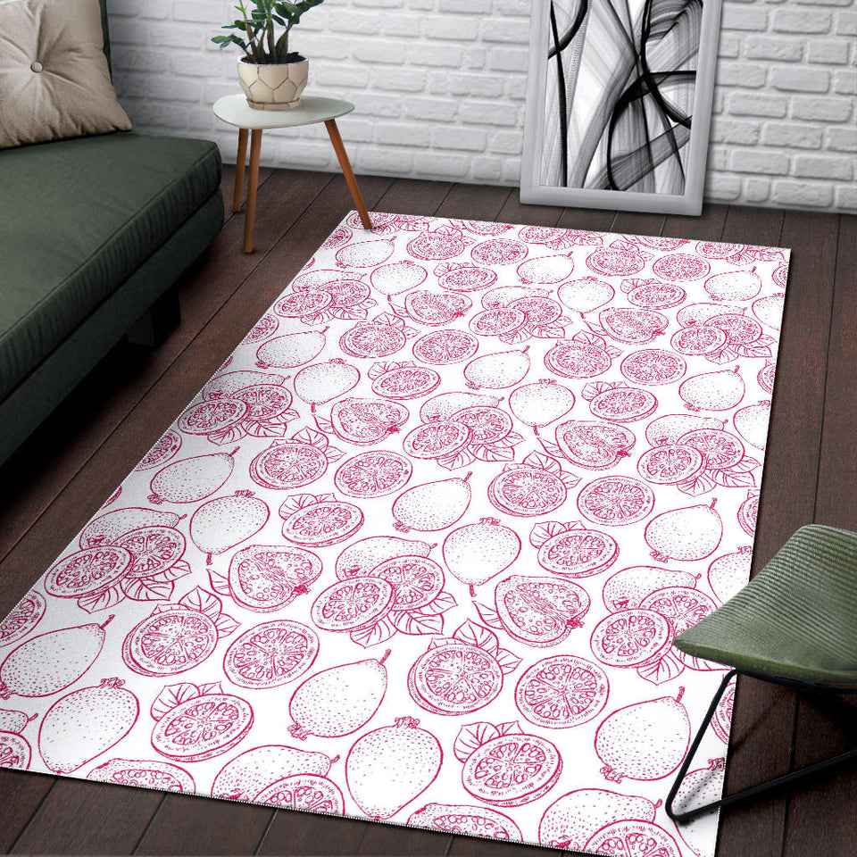 Sketch Guava Pattern Area Rug