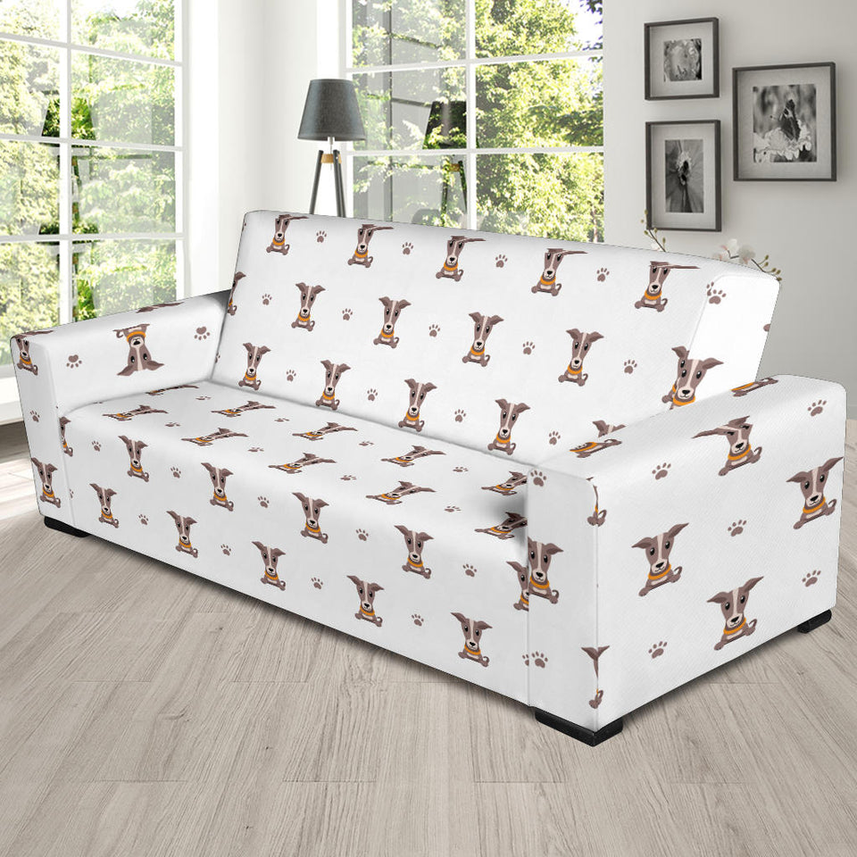 Greyhound Pattern Print Design 05 Sofa Slipcover