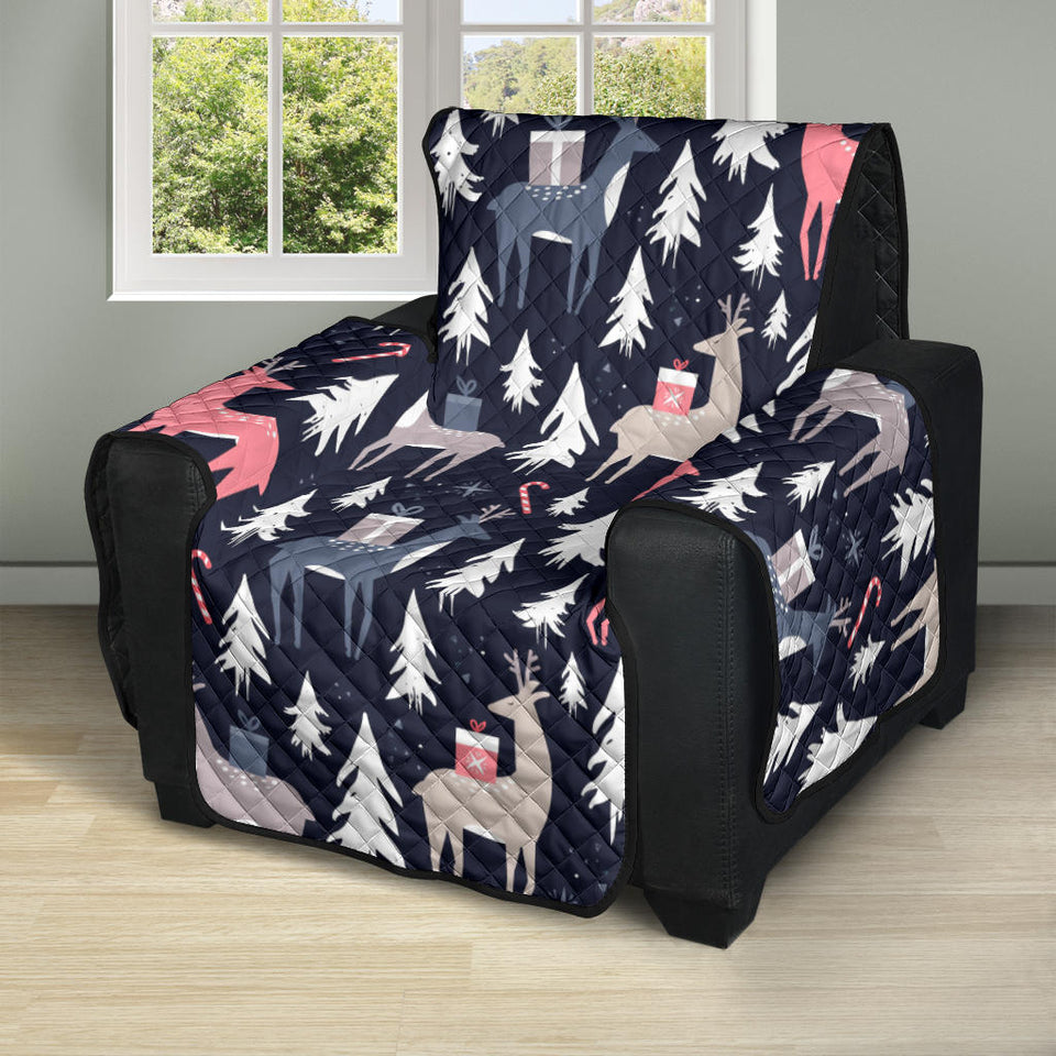 Deers Winter Christmas pattern Recliner Cover Protector