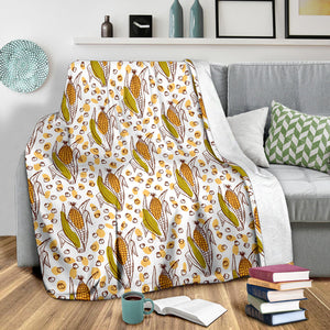 Corn Pattern Print Design 02 Premium Blanket