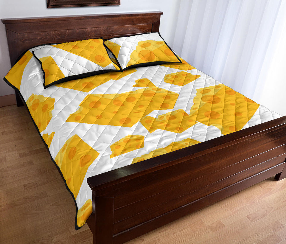 Cheese slice pattern Quilt Bed Set