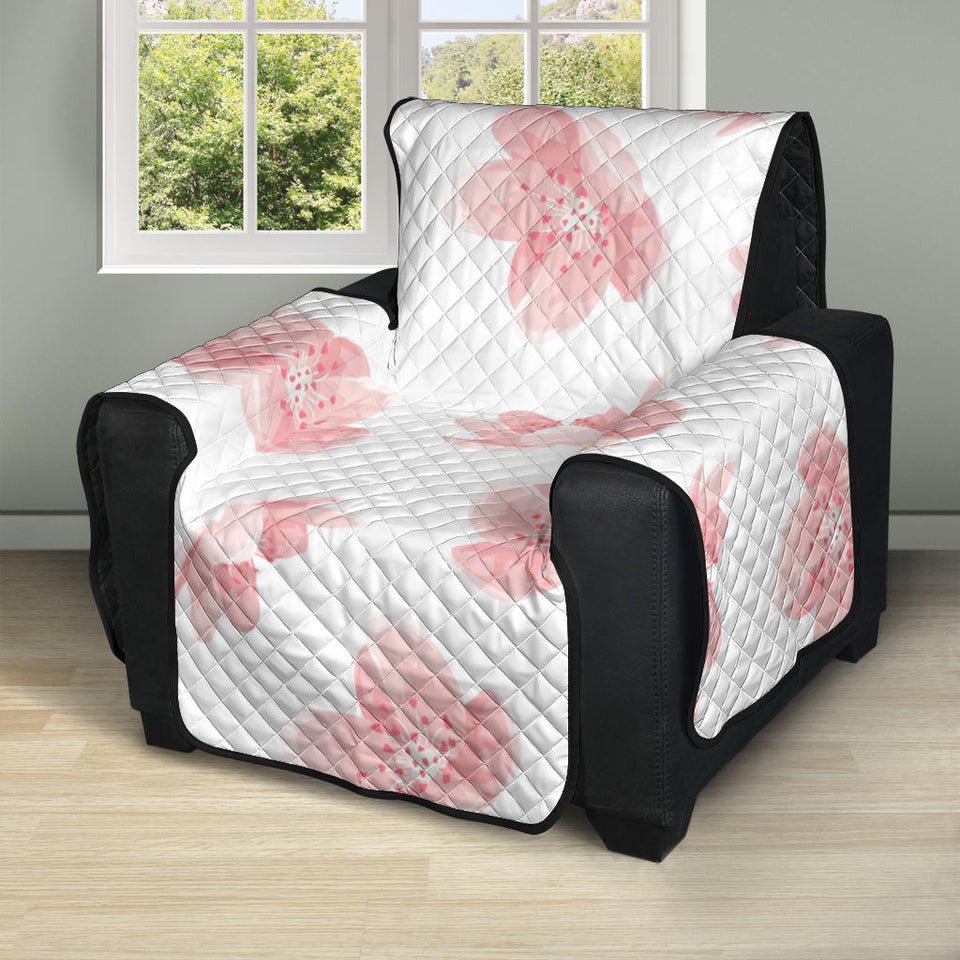 Pink sakura cherry blossom pattern Recliner Cover Protector