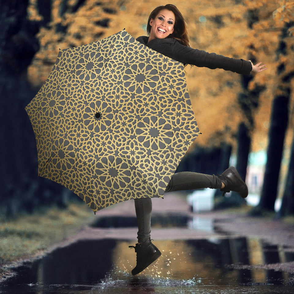 Arabic Star Gold Pattern Umbrella