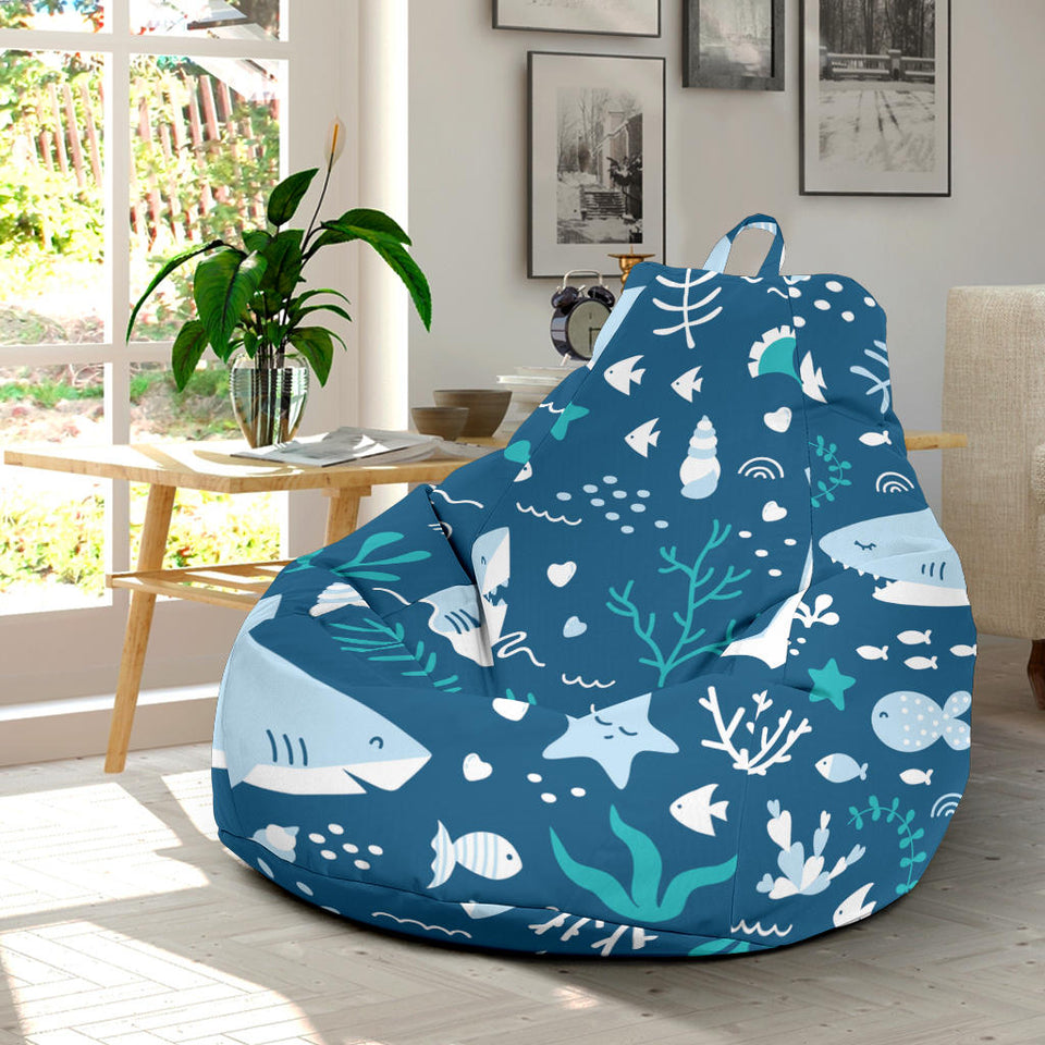 Cute Shark Pattern Bean Bag Cover