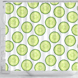 Cucumber Slices Pattern Shower Curtain Fulfilled In US