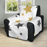 hand drawn gold black star pattern Recliner Cover Protector