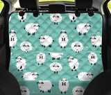 Cute Sheep Green Background Dog Car Seat Covers