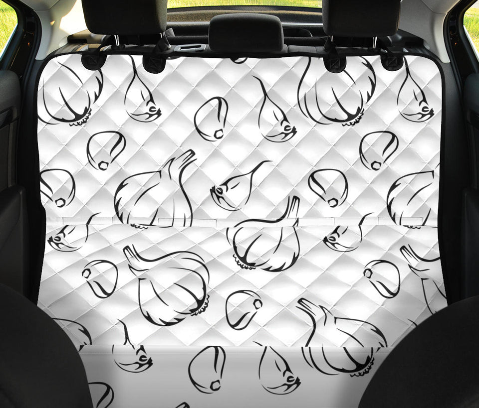 Garlic Pattern Black White Dog Car Seat Covers