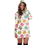 Color Cute Owl Pattern Women'S Hoodie Dress