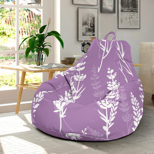 Lavender Flowers Purple Pattern Bean Bag Cover