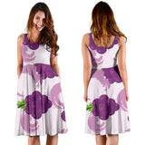 Cute Grape Pattern Sleeveless Midi Dress