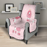 Poodle dog pink color theme Chair Cover Protector