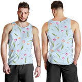Watercolor Tulips pattern Men Tank Top