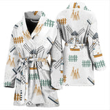 Windmill Pattern Women'S Bathrobe