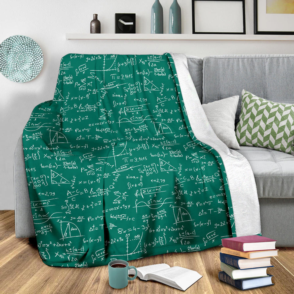 Math Pattern Print Design 01 Premium Blanket