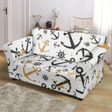 Anchors Rudders Pattern Loveseat Couch Slipcover