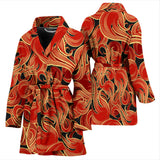Fire Flame Pattern Women'S Bathrobe
