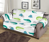 watercolor crocodile pattern Sofa Cover Protector