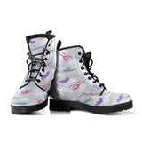 Helicopter Plane Pattern Leather Boots